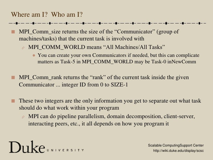 intro to mpi mpi comm size