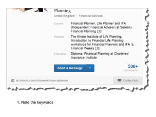1. Note the keywords
 