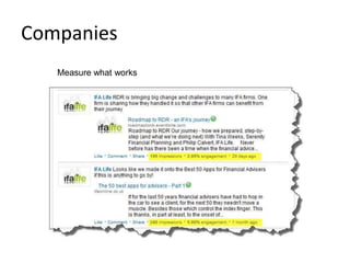 Companies
Measure what works
 