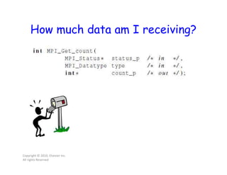 How much data am I receiving?
Copyright © 2010, Elsevier Inc.
All rights Reserved
 