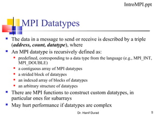 Mpi Array Point-to-Point Communicationsin MPI | PPT