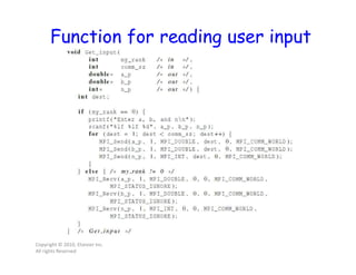 Function for reading user input
Copyright © 2010, Elsevier Inc.
All rights Reserved
 