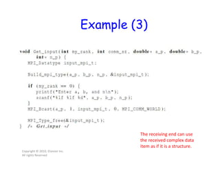 Example (3)
Copyright © 2010, Elsevier Inc.
All rights Reserved
The receiving end can use
the received complex data
item as if it is a structure.
 