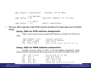 AVR_ Microcontroller_Muhammad Ali_Mazidi_AVR_Lecture3_Fall2023 | PPT