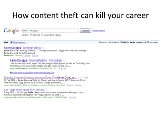 How content theft can kill your career