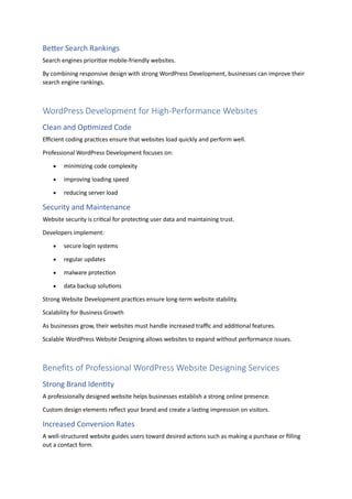 WordPress Website Designing Services for Custom and Responsive Websites ...