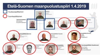 MIKÄ ON MPK? KOULUTUS
LAATUJÄRJESTELM
Ä
TULEVAISUU
S
Etelä-Suomen maanpuolustuspiiri 1.4.2019
Koulutuspäällikkö (Porvoo)
Pekka Topp
0400 838351
pekka.topp@mpk.fi
Koulutuspäällikkö/valmius ja PVMoodle
Olli Parkkinen
olli.parkkinen@mpk.fi
Koulutuspäällikkö (Helsinki)
Suoritepalkkainen
Kuukausipalkkainen
Apulaispiiripäällikkö
Koulutuspäällikkö
 