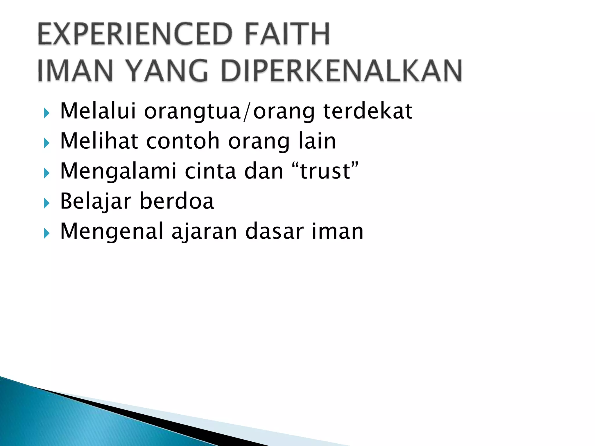 Mpk katolik 2c tahap perkembangan iman | PPT