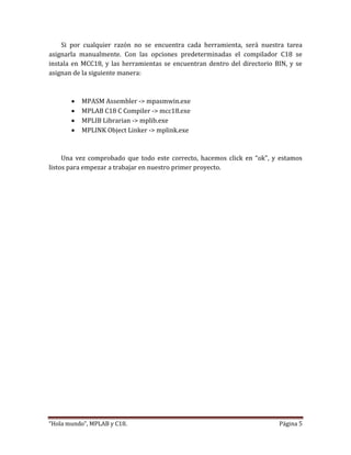 "Hola Mundo" C18, PIC18F y MPLAB | PDF