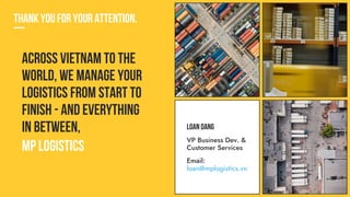 MP Logistics Mid-Q3 Update 2021