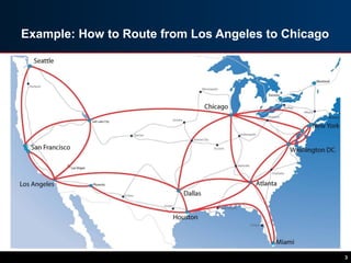 Example: How to Route from Los Angeles to Chicago
3
 