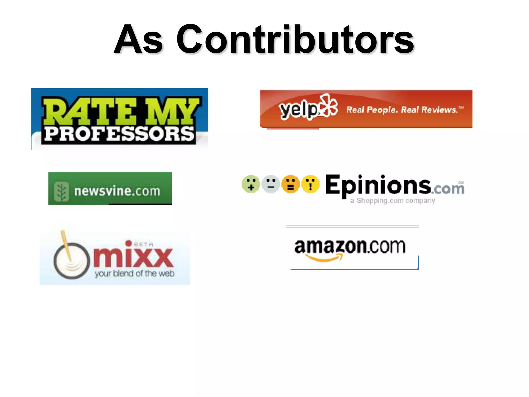 As Contributors
 