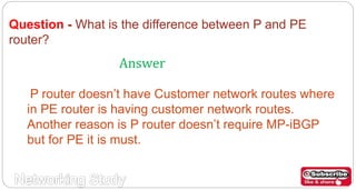 MPLS basic interview questions and Answers | PPTX