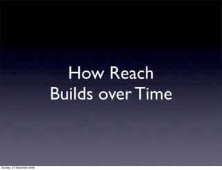 How Reach
                           Builds over Time


Sunday, 27 December 2009
 