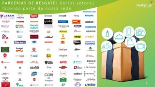 8
Algumas parcerias:
8
PA R C E R I A S D E R E S G AT E : Vá r i o s s e t o r e s
f a z e n d o p a r t e d a n o s s a r e d e
 