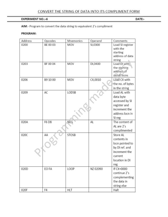 microprocessor 8086 lab manual