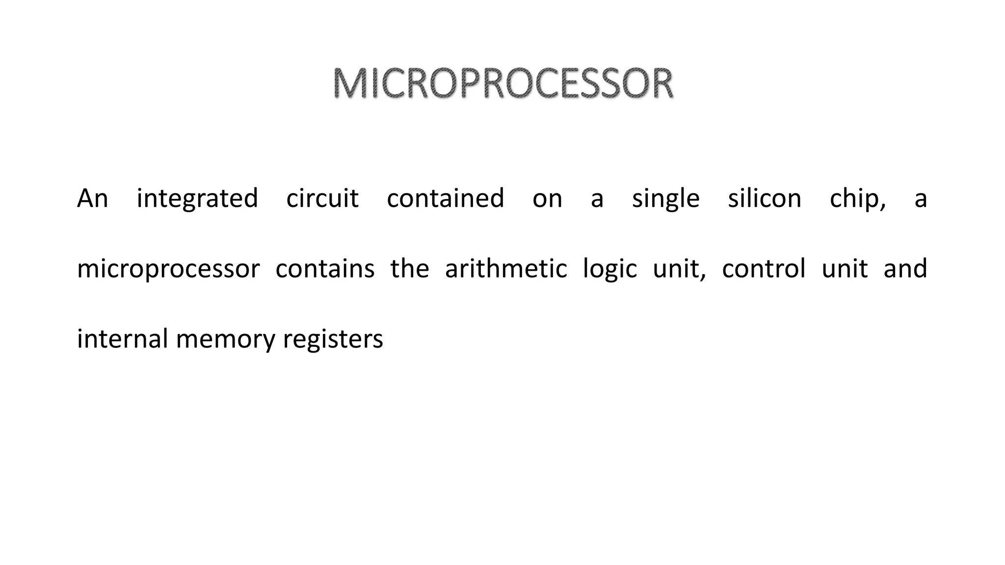 Microprocessors and Microcontrollers | PPT