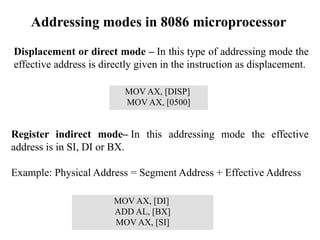 Microprocessor 8086 and Microcontroller 8051 | PPTX