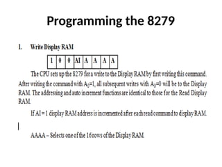 Programming the 8279
 