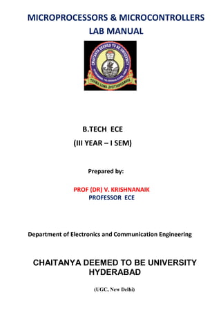 MPMC LAB MANUAL_DR VKNAIK_MICROPROCESSOR | PDF
