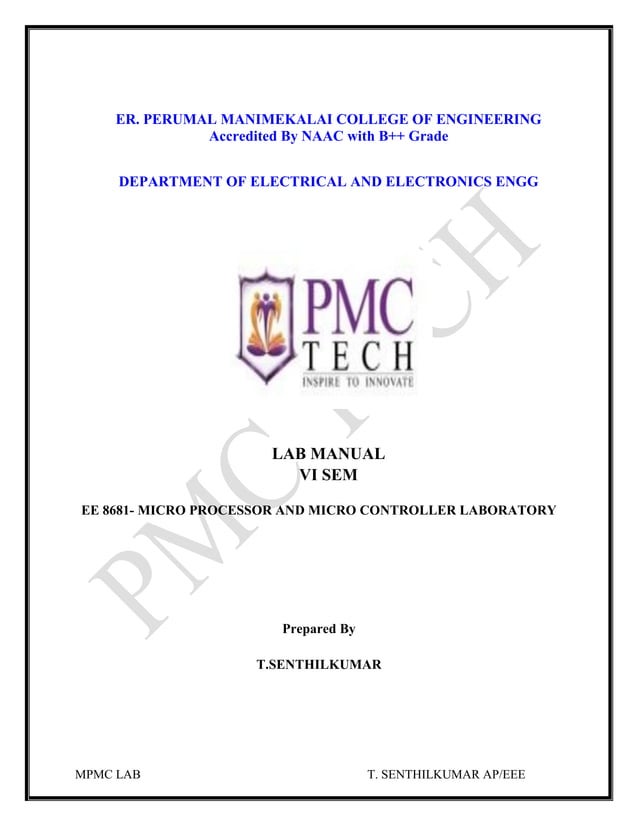 MPMC LAB MANUAL EEE PDF