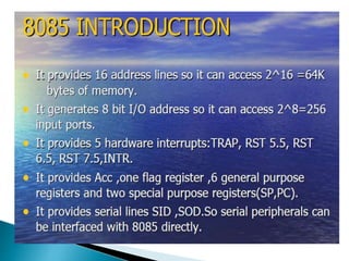 MICROPROCESSOR 8085 ppt | PPTX