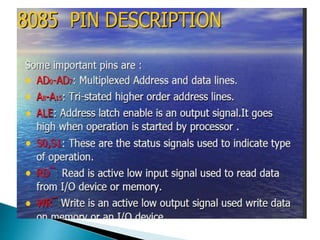 MICROPROCESSOR 8085 ppt | PPTX