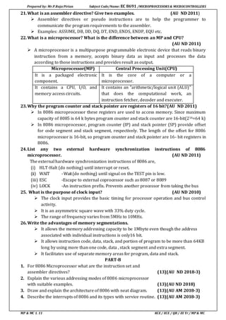 Micro Processor And Micro controller | PDF