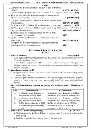 Micro Processor And Micro controller | PDF