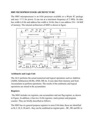 MPMC UNIT-1. Microprocessor 8085 pdf Microprocessor and Microcontroller ...