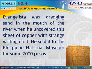 Laguna Copperplate Inscription - Readings in Philippine History | PPTX