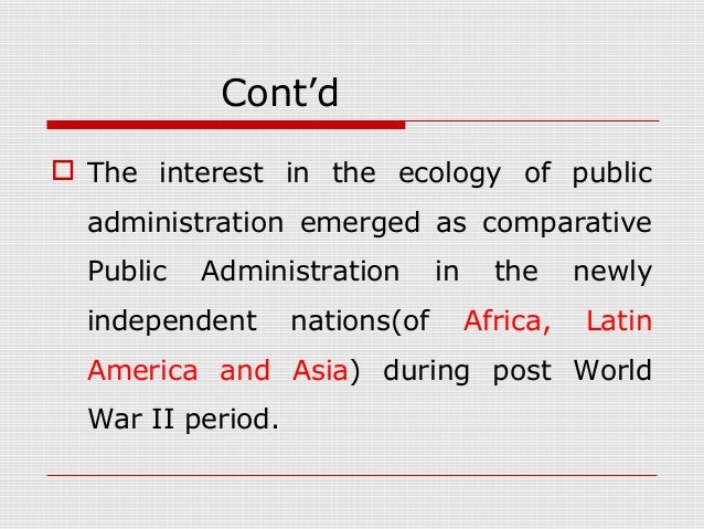 ecology of public administration ppt