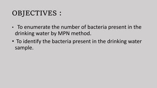 MPN AND INDIRECT METHODS OF MEASUREMENT OF MICROBIAL GROWTH | PPTX