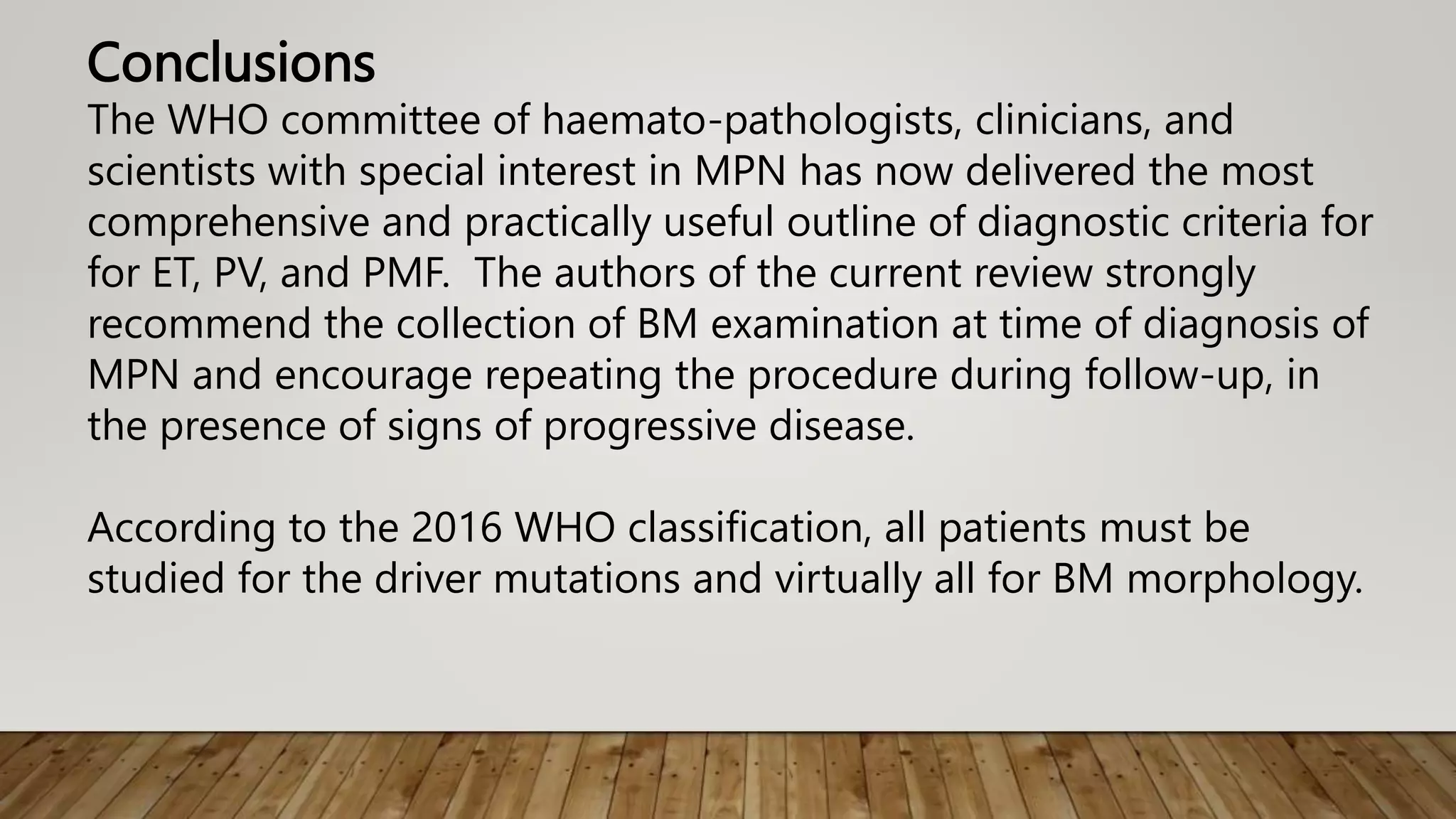 Myeloproliferative Neoplasm | PPTX