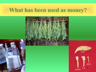 What has been used as money?




                           7
 
