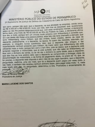 Os documentos do MPPE do Cabo