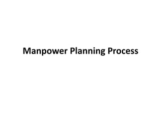 Manpower Planning Process
 