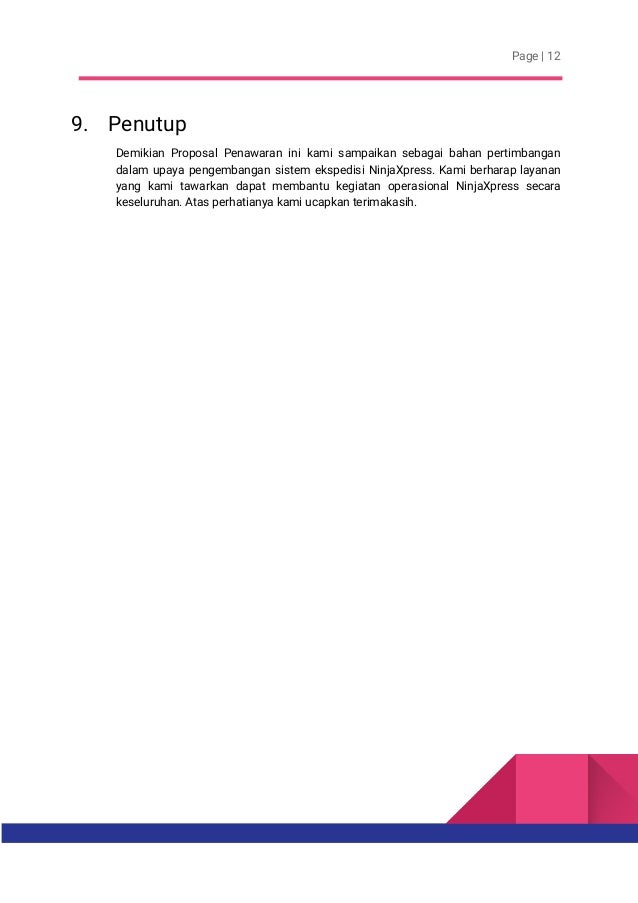 Tugas 4- Proposal Penawaran - Sistem Ekspedisi Ninja Xpress Tugas 4- Proposal Penawaran - Sistem Ekspedisi Ninja Xpress
