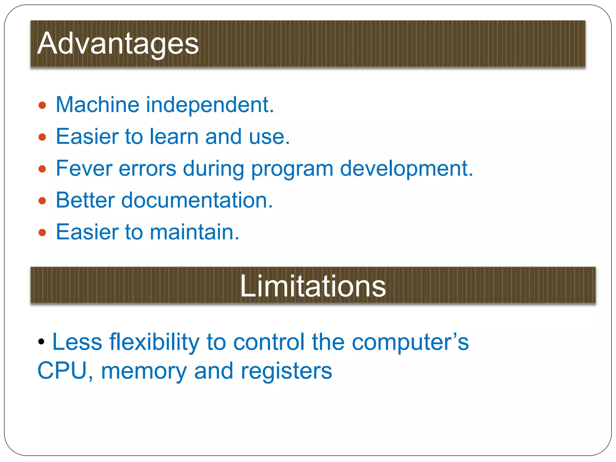 classification of computer language | PPT