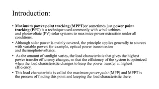 Mppt Tracking Methods Mppt | PPTX