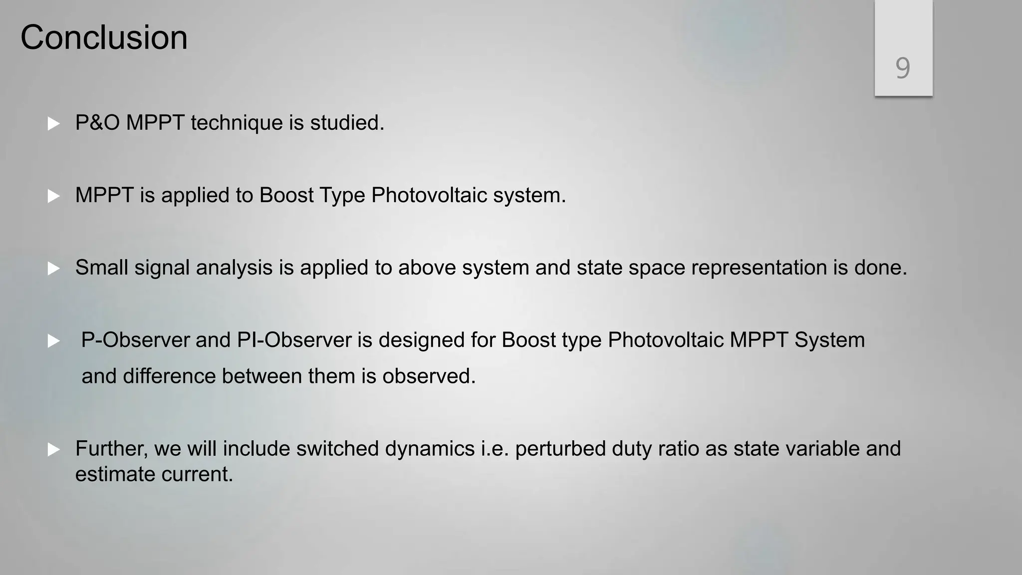 Observer Design for Boost-Type Photovoltaic MPPT System | PPT