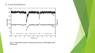 3) Load disturbances
Fig.15 Experimental power tracking characterictics of PVA against load
disturbance
30
 