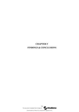 CHAPTER-V
FINDINGS & CONCLUSIONS
75
Downloaded by Manju Bv (manjubv0431@gmail.com)
lOMoARcPSD|44080849
 
