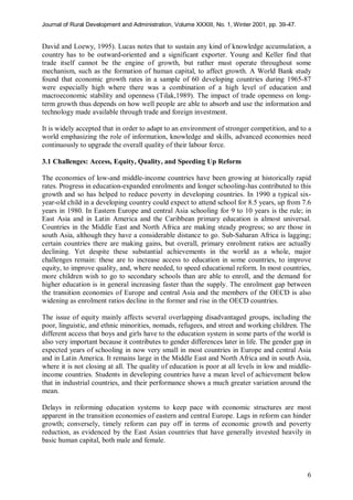 The role of education in economic development | PDF