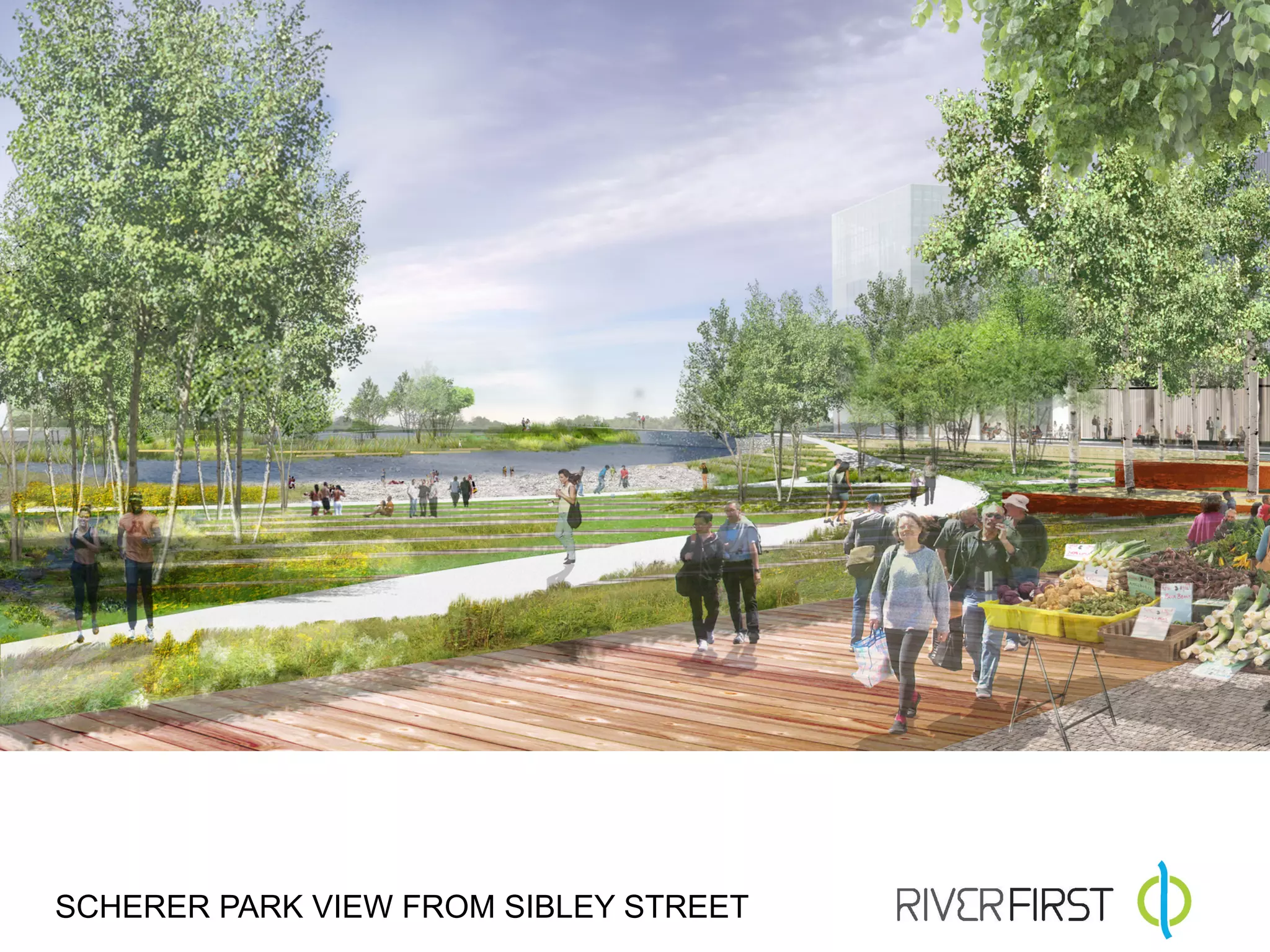 SCHERER PARK VIEW FROM SIBLEY STREET
 