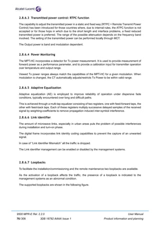 Mpr mss 1 c_user_manual (Alcatel Lucent) | PDF