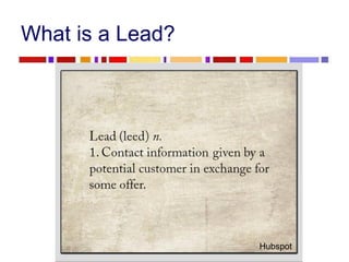 What is a Lead? Hubspot 
