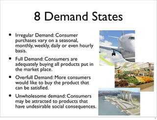 8 Demand States
•   Irregular Demand: Consumer
    purchases vary on a seasonal,
    monthly, weekly, daily or even hourly...