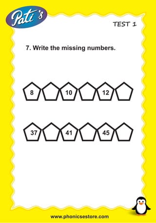 MaRRS Pre School Bee - MATHS - National - Senior KG - Practice Tests | PDF