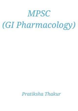 MPSC (GI Pharmacology) 